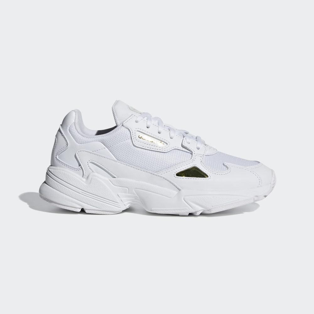 Adidas Women's Falcon Originals Shoes White/Gold Metal Ireland EE8838